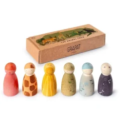 Animal Crew Wooden Nins Set