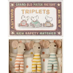 Baby Mice Triplets in a Matchbox