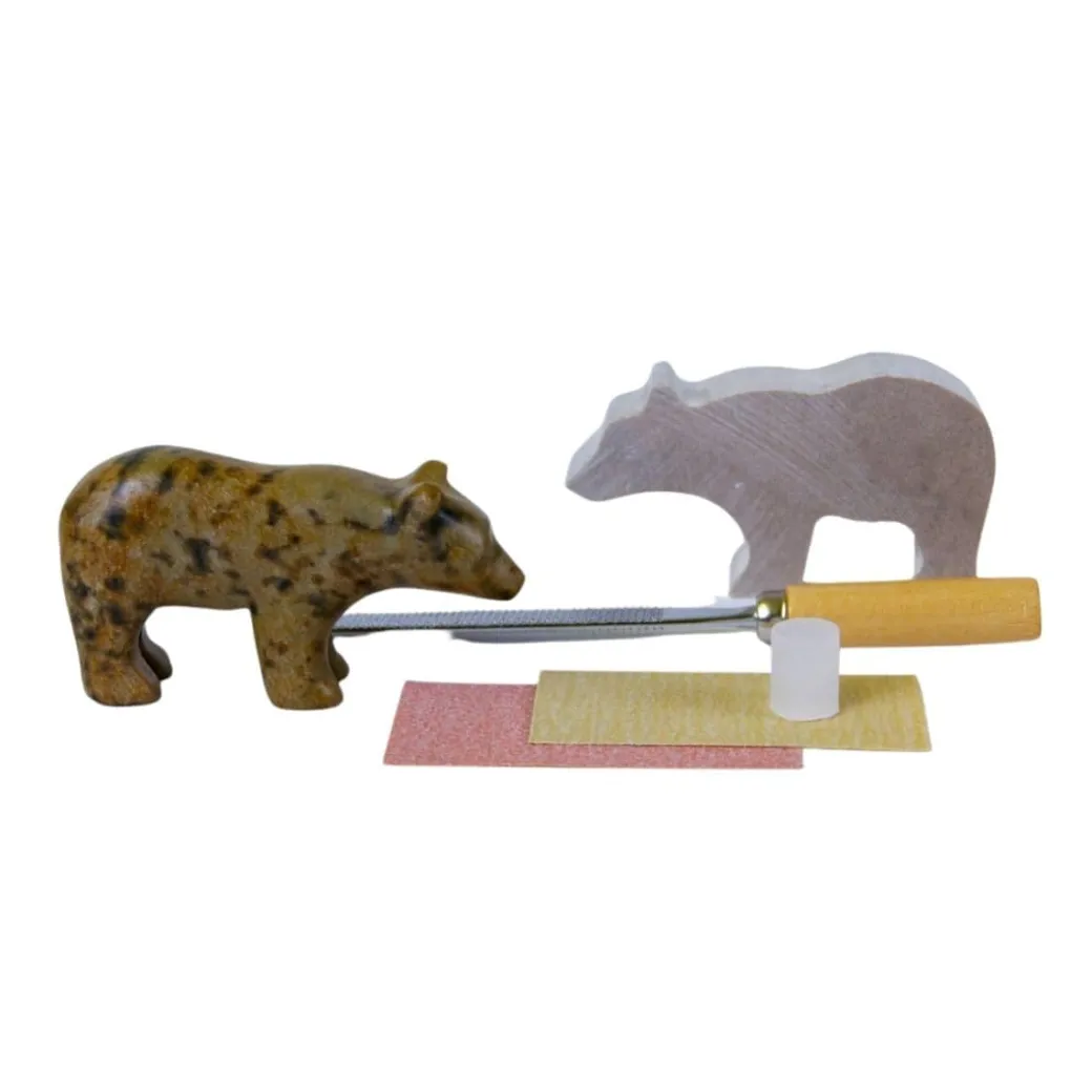 Bear Soapstone Carving Kit