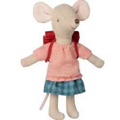 Big Sister Tricycle Mouse with a Backpack - Red