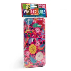 Birds in Fuchsia Watercolor Paint Tin Set