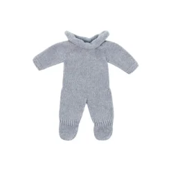 Blue-Gray Knit Doll Pajamas - 12''
