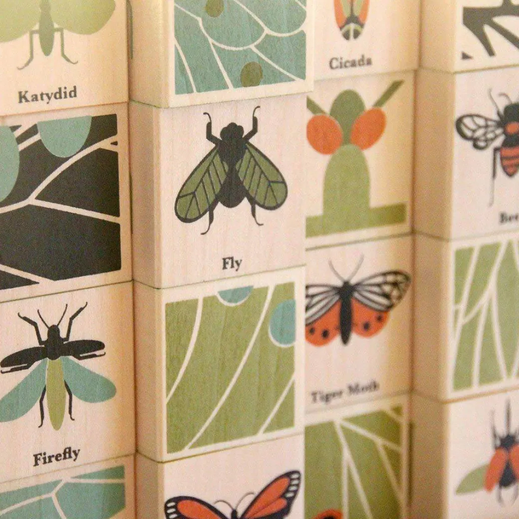 Bugs Wooden Alphabet Blocks