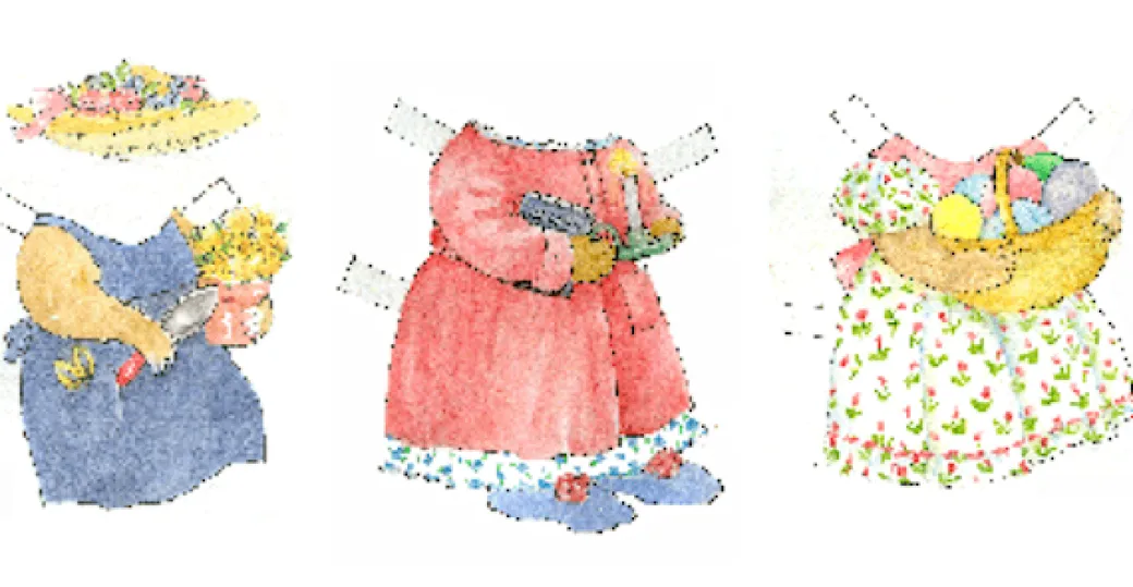 Bunny Rabbit Paper Doll Kit