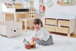 Bunny Storage Unit with Wicker Baskets