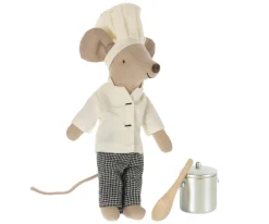 Chef Mouse with Soup Pot and Spoon