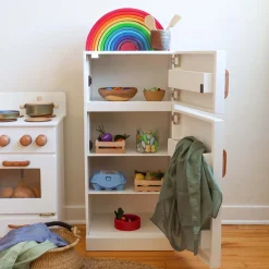 Classic White Wooden Play Refrigerator
