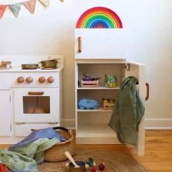 Classic White Wooden Play Refrigerator