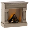 Dollhouse Off-White Vintage Fireplace