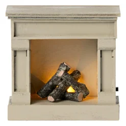 Dollhouse Off-White Vintage Fireplace
