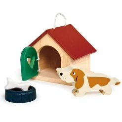 Dollhouse Wooden Pet Dog Set