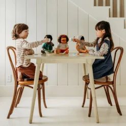 Doll-Sized Wooden Tea Set