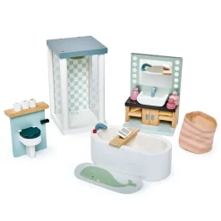 Dovetail Wooden Dollhouse Bathroom Set