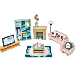 Dovetail Wooden Dollhouse Living Room Set