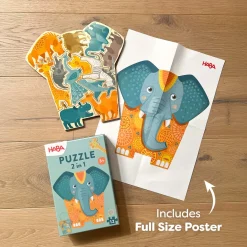 Elephant 2-in-1 Wooden Puzzle