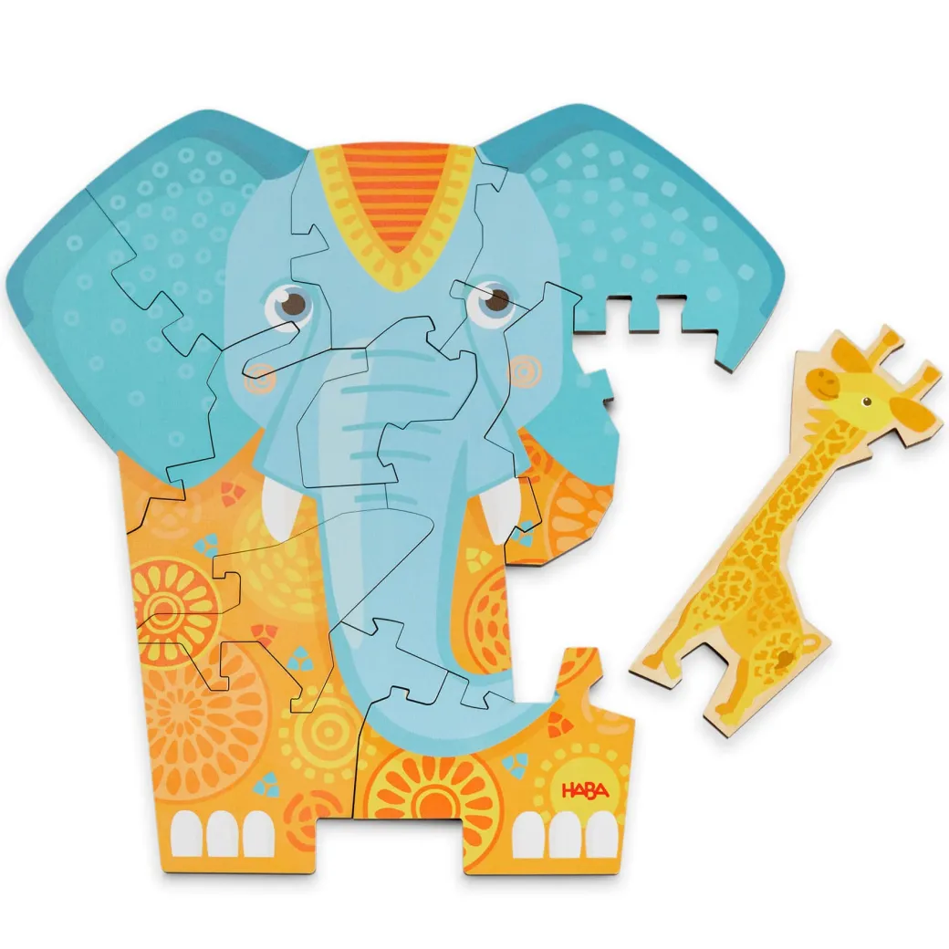 Elephant 2-in-1 Wooden Puzzle
