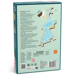 Elephant 2-in-1 Wooden Puzzle