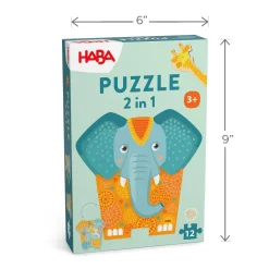 Elephant 2-in-1 Wooden Puzzle
