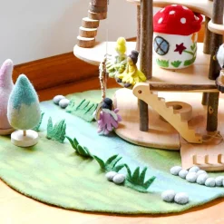 Felted Spring Play Mat Playscape