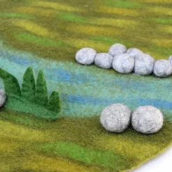 Felted Spring Play Mat Playscape