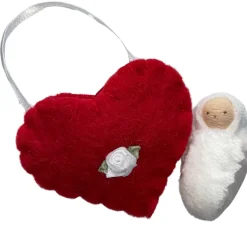 Felt Heart Pocket Baby