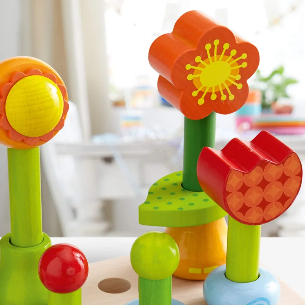 Flower Garden Wooden Sorting and Stacking Game