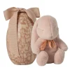 Fluffy Bunny in Vintage Metal Easter Egg