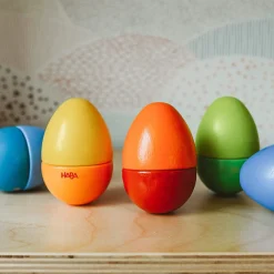 Fun with Sounds Wooden Eggs - Wooden Rattles