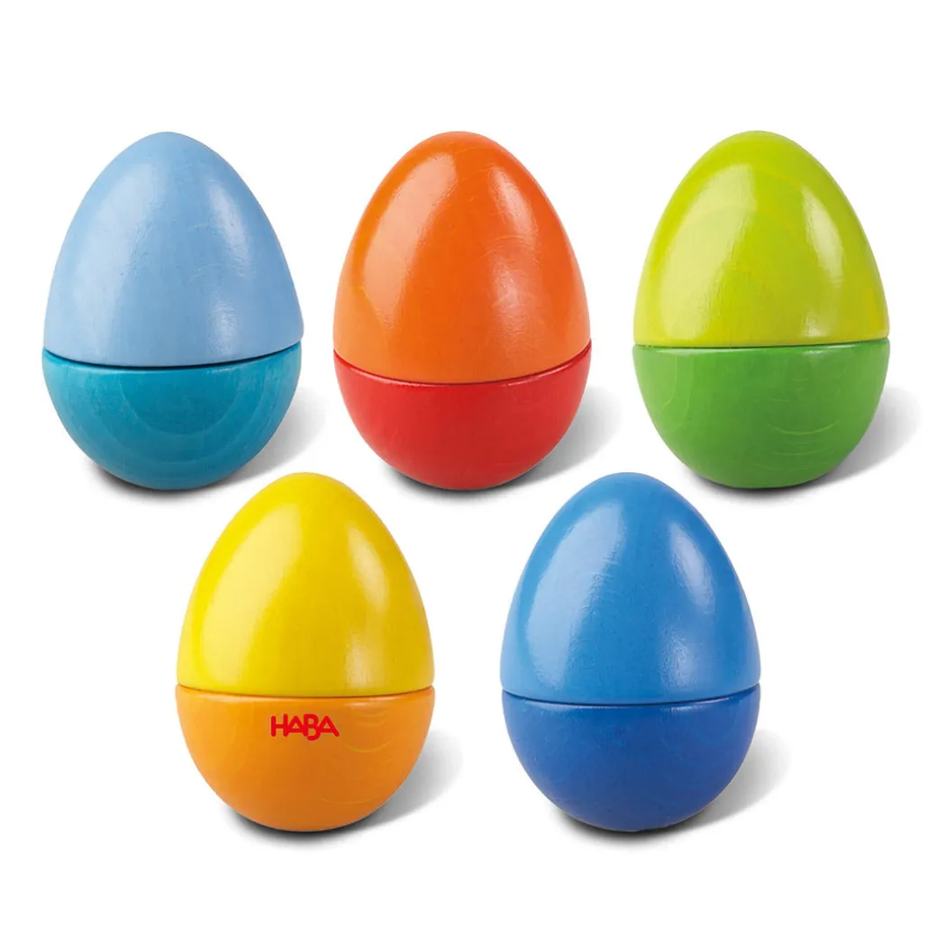 Fun with Sounds Wooden Eggs - Wooden Rattles