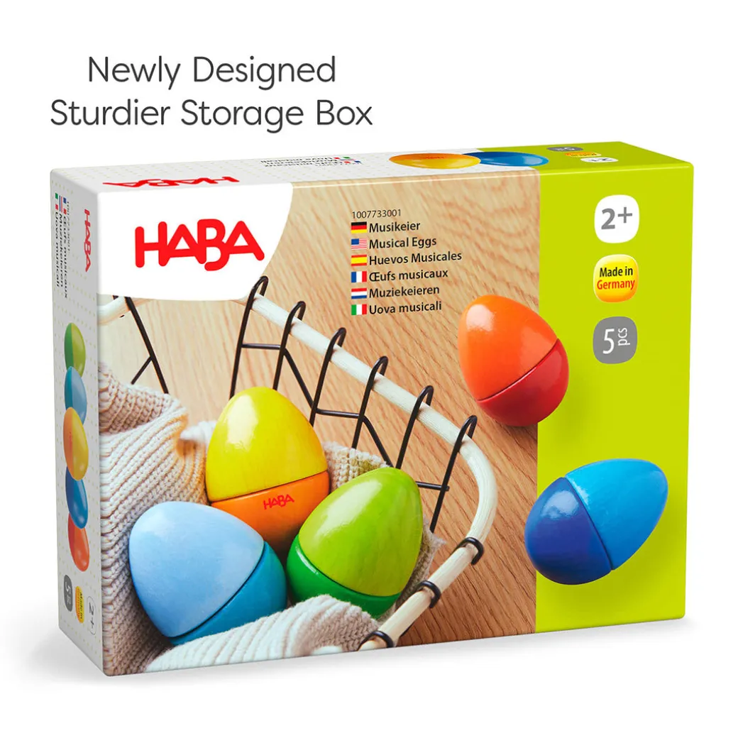 Fun with Sounds Wooden Eggs - Wooden Rattles