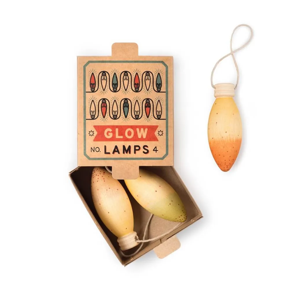 Glow Lamps Wooden Ornament Set