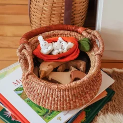Hide-and-Seek Bunnies in Carrot Pouch