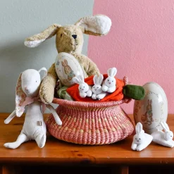 Hide-and-Seek Bunnies in Carrot Pouch