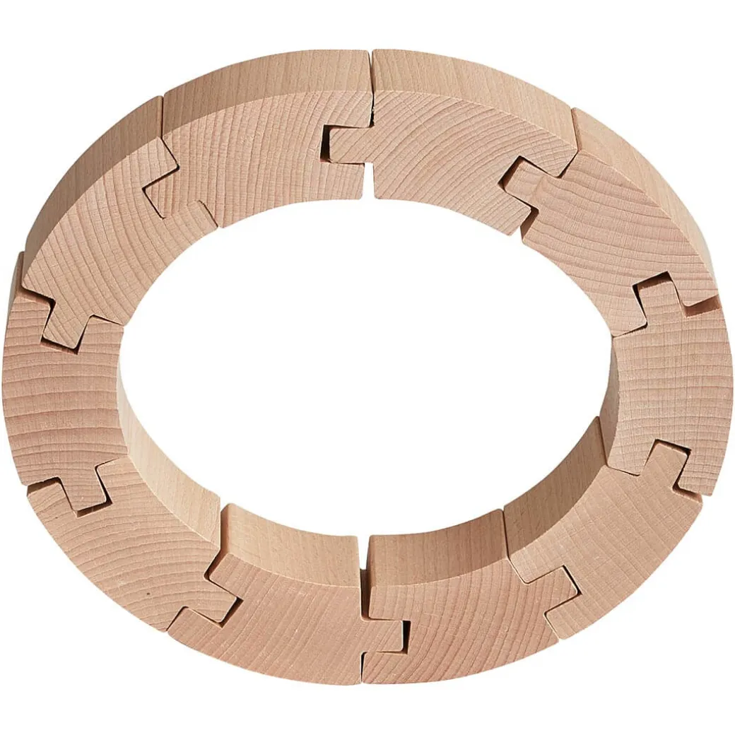 Interlocking Wooden Blocks Construction Set