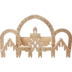 Interlocking Wooden Blocks Construction Set
