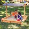 Kids Wooden Sandbox with Cover