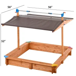 Kids Wooden Sandbox with Cover