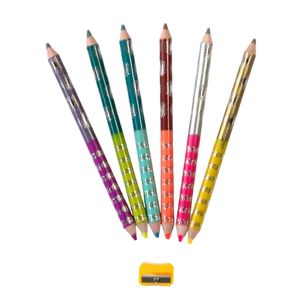 King Fox 6 Jumbo Double-Sided Pencils