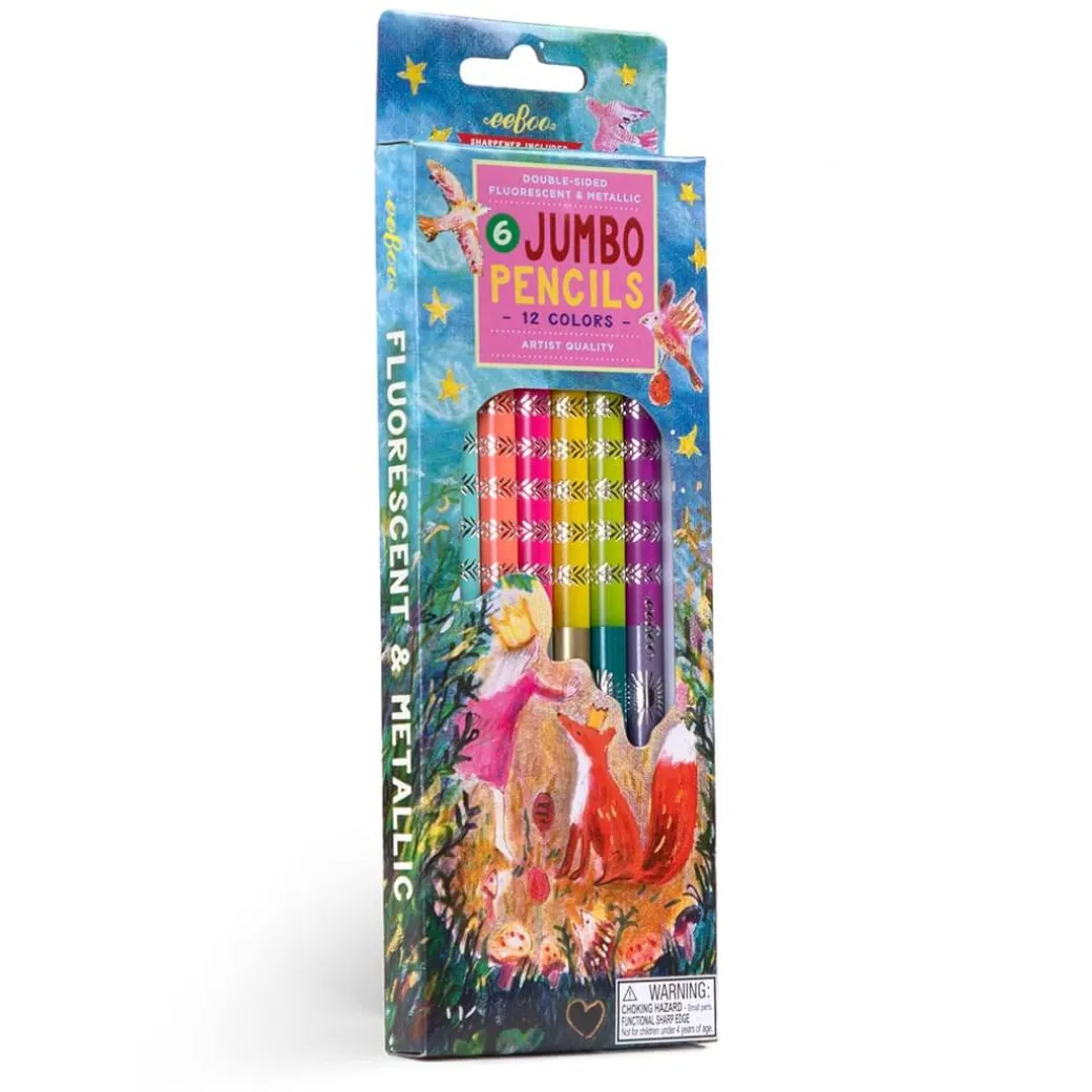 King Fox 6 Jumbo Double-Sided Pencils