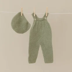 Knit Doll Overall & Beanie Hat Set - 15