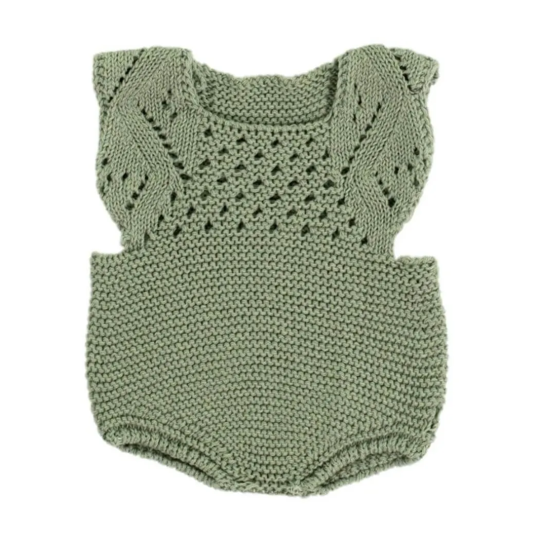 Knitted Romper & Bonnet Doll Outfit - 15"