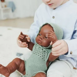 Knitted Romper & Bonnet Doll Outfit - 15
