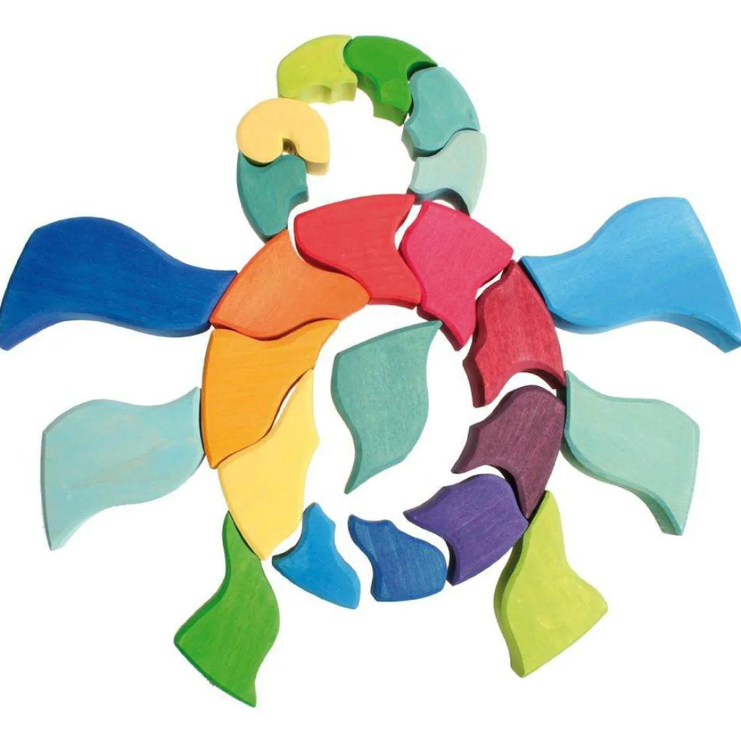 Large Ammonite Snail - Wooden Puzzle Blocks