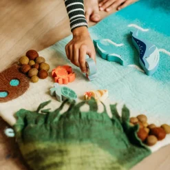 Large Felted Ocean and Shoreline Play Mat
