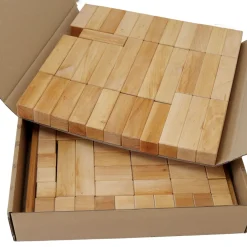 Large Natural Wooden Stepped Pyramid