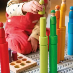 Large Wooden Building Rollers - Assorted Colors