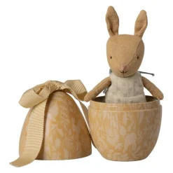 Little Rabbit in Metal Easter Egg