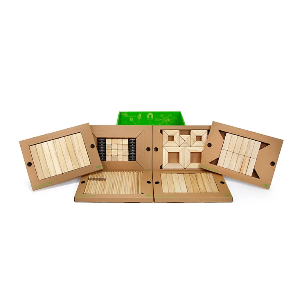 Magnetic Wooden Blocks Classroom Kit - 130 Piece Kit
