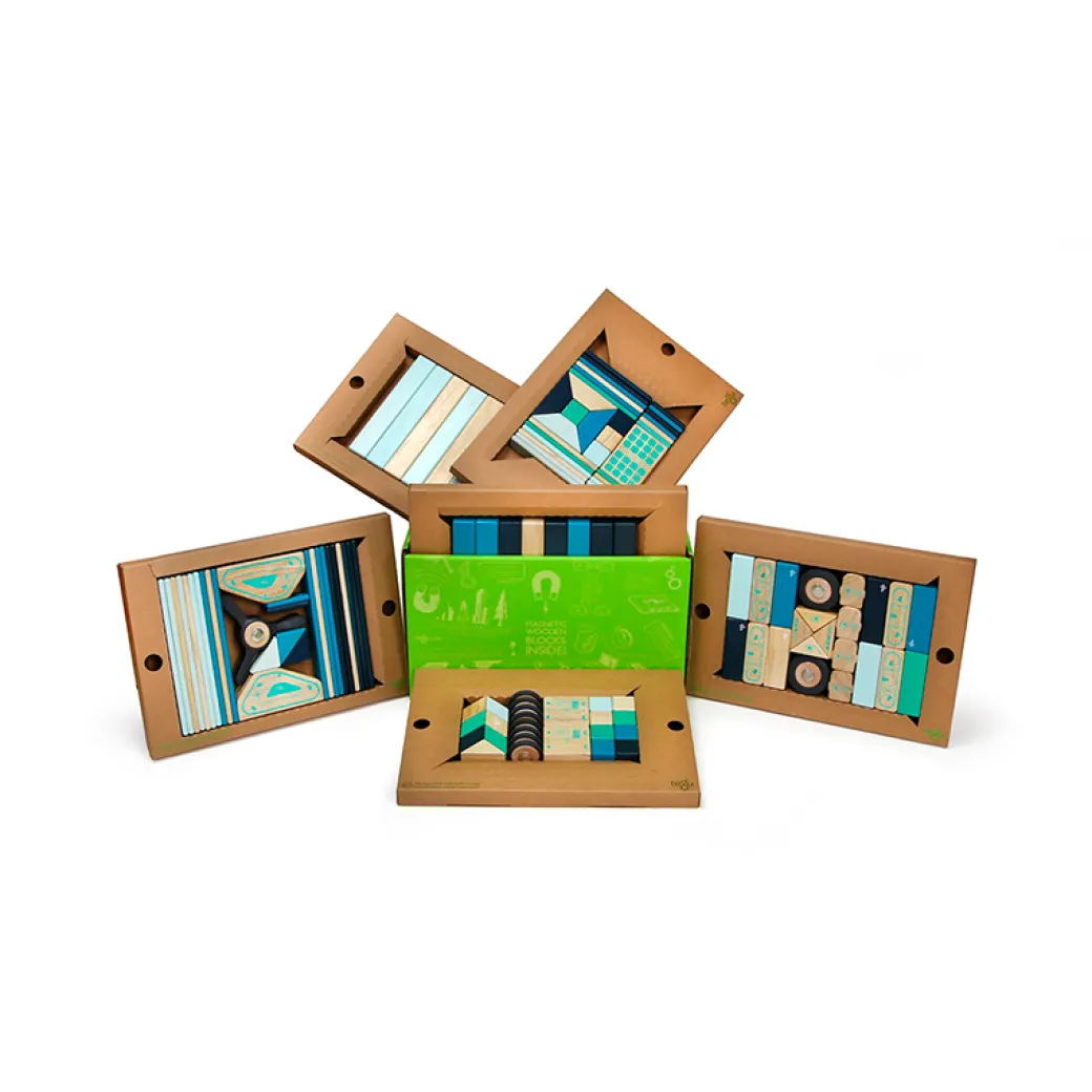 Magnetic Wooden Blocks Classroom Kit - 130 Piece Kit