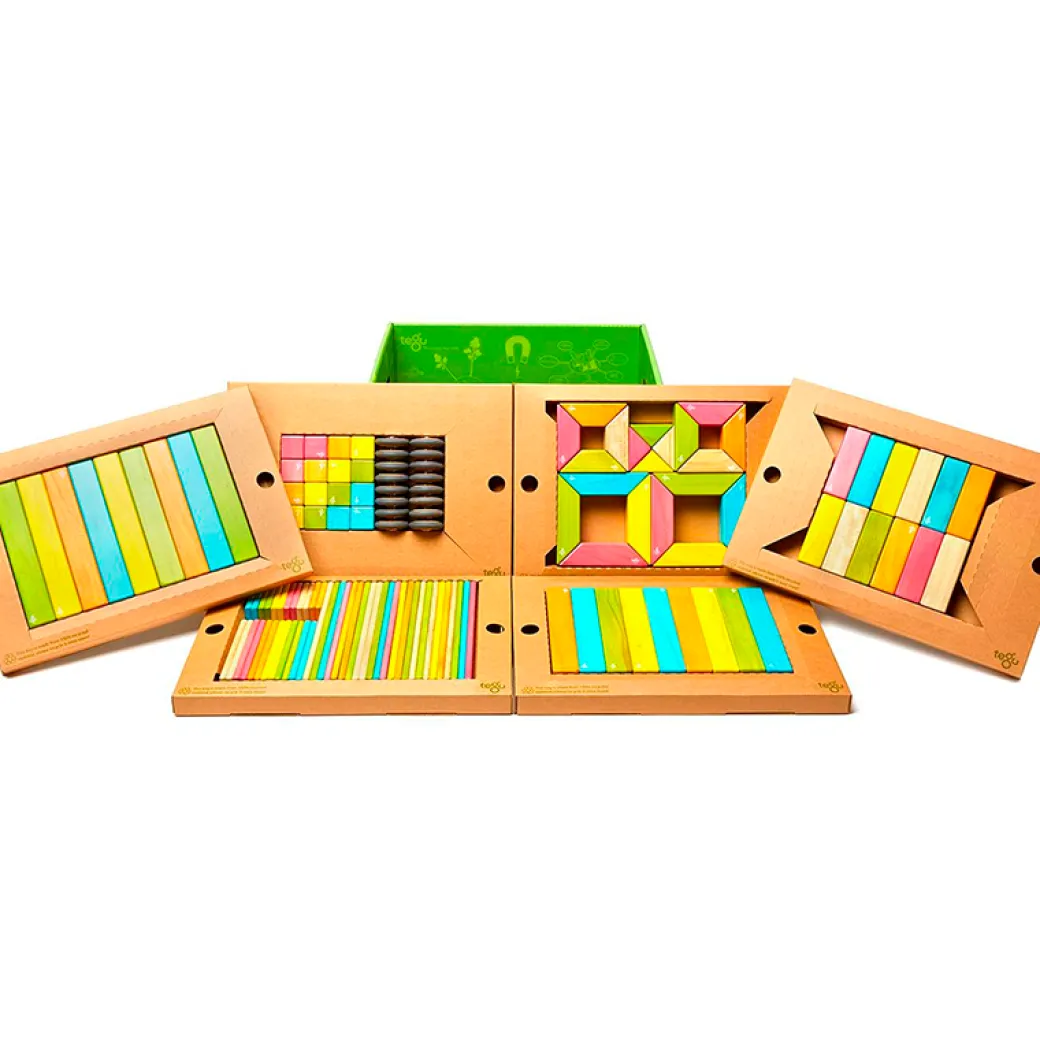 Magnetic Wooden Blocks Classroom Kit - 130 Piece Kit